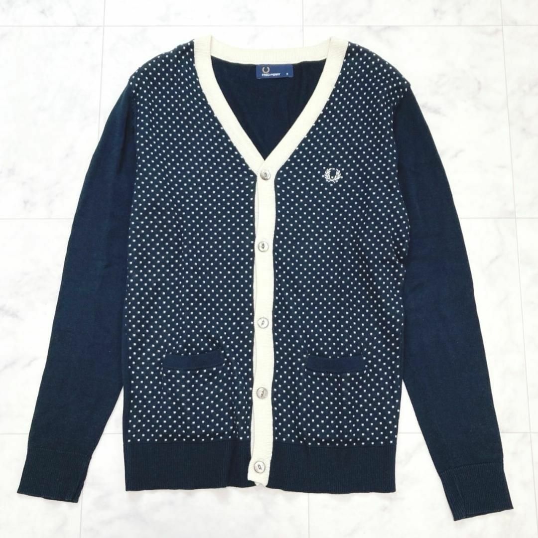FRED PERRY - FRED PERRY フレッドペリー Vネックカーディガン FRED PERRY - FRED PERRY フレッドペリー Vネックカーディガン