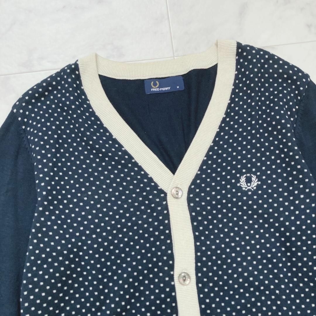 FRED PERRY - FRED PERRY フレッドペリー Vネックカーディガン FRED PERRY - FRED PERRY フレッドペリー Vネックカーディガン