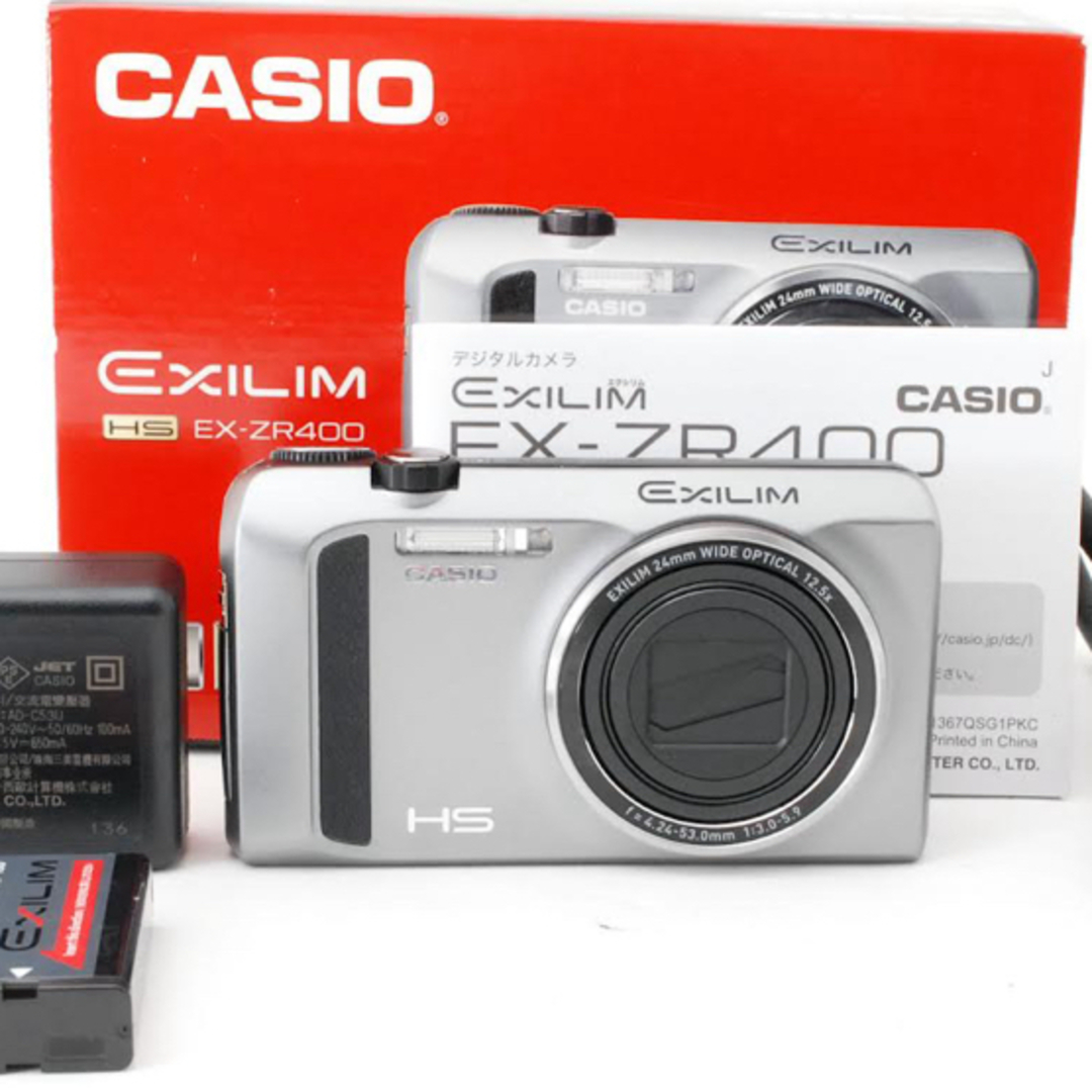 極美品 CASIO EXILIM EX-ZR400 ZR400 シルバー コンパクト 極美品 CASIO EXILIM EX-ZR400 ZR400 シルバー コンパクト