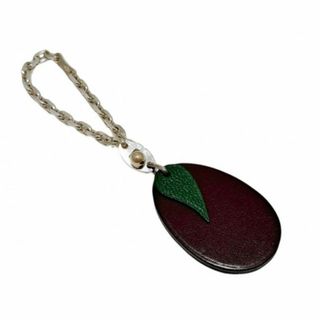 HERMES エルメス フルーツモチーフ ナス プルーン キーホルダー HERMES - エルメス キーチェーン フルーツ キーホルダー プラム