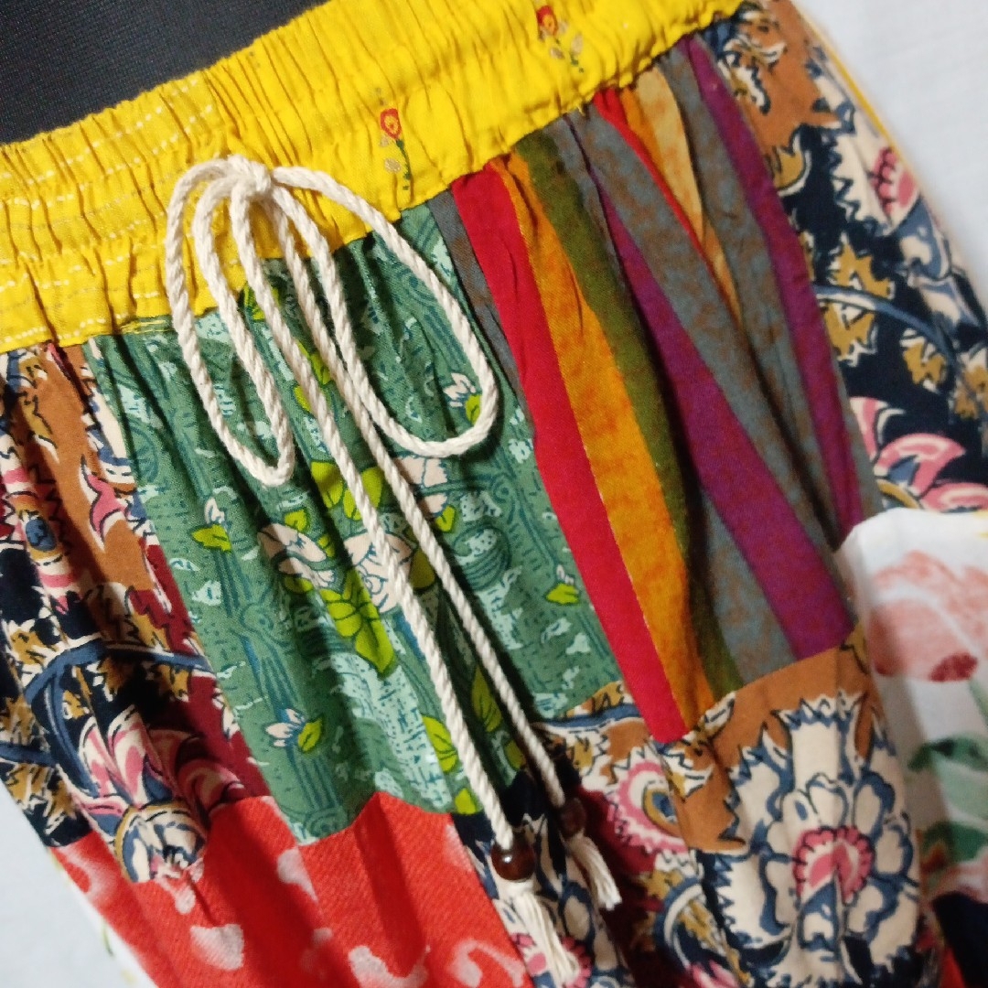 新品 JAGANNATH アジアン エスニック パッチワーク スカート 新品 JAGANNATH アジアン エスニック パッチワーク スカート