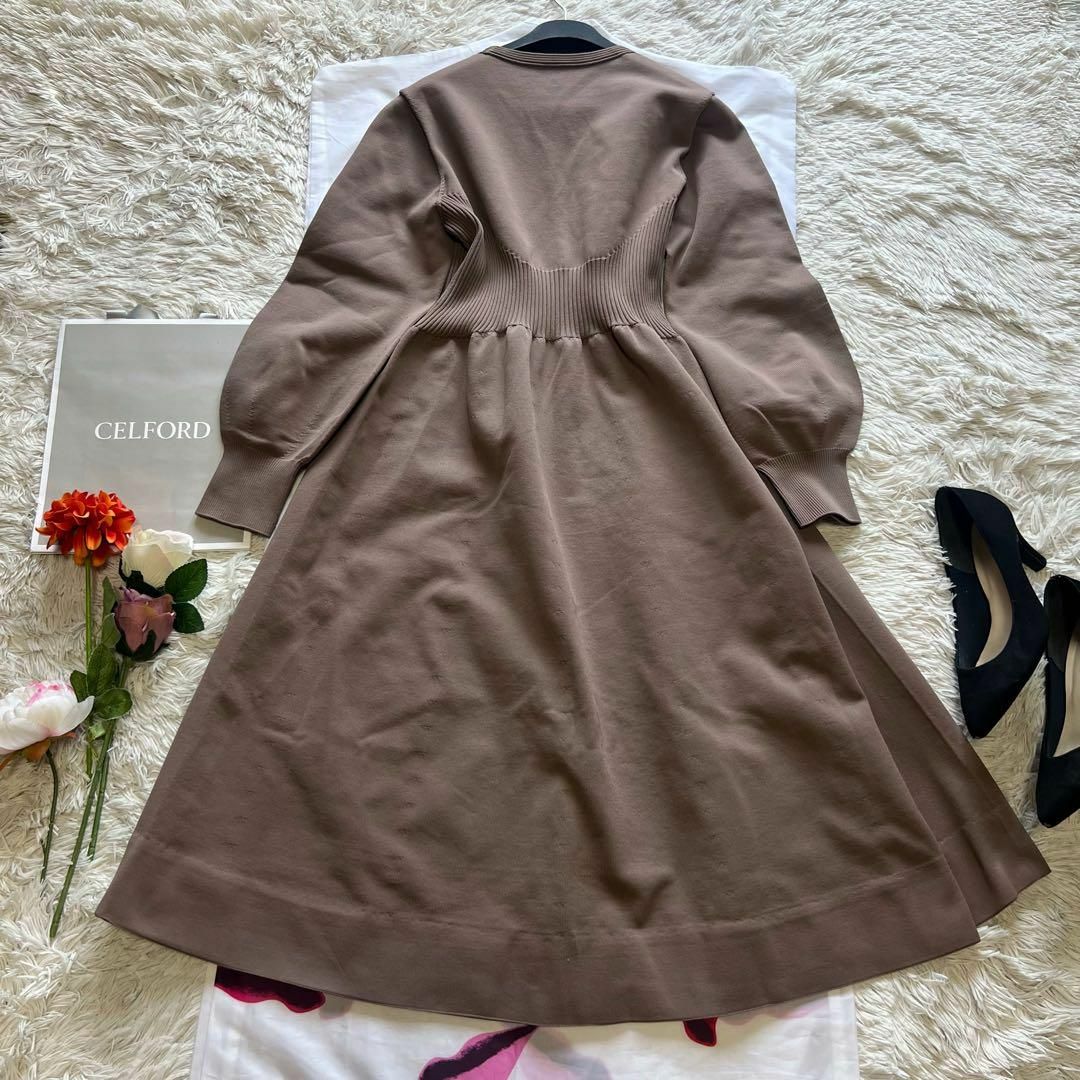 CELFORD - 【美品】CELFORD ロングワンピース ブラウン ホールガ CELFORD - 【美品】CELFORD ロングワンピース ブラウン ホールガ