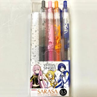 サラサ(さらさ)のプロセカ 鏡音リン KAITO サラサクリップ カラーボールペン 4本セット(ペン/マーカー)