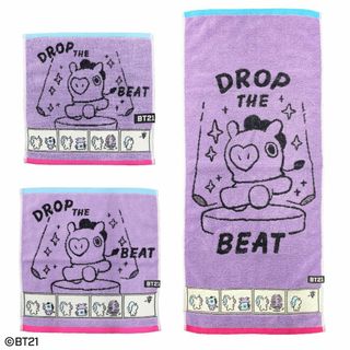 ビーティーイシビル(BT21)の3枚セット BT21 コミックタッチ_MANG ミニ/ウォッシュ/フェイスタオル(タオル/バス用品)