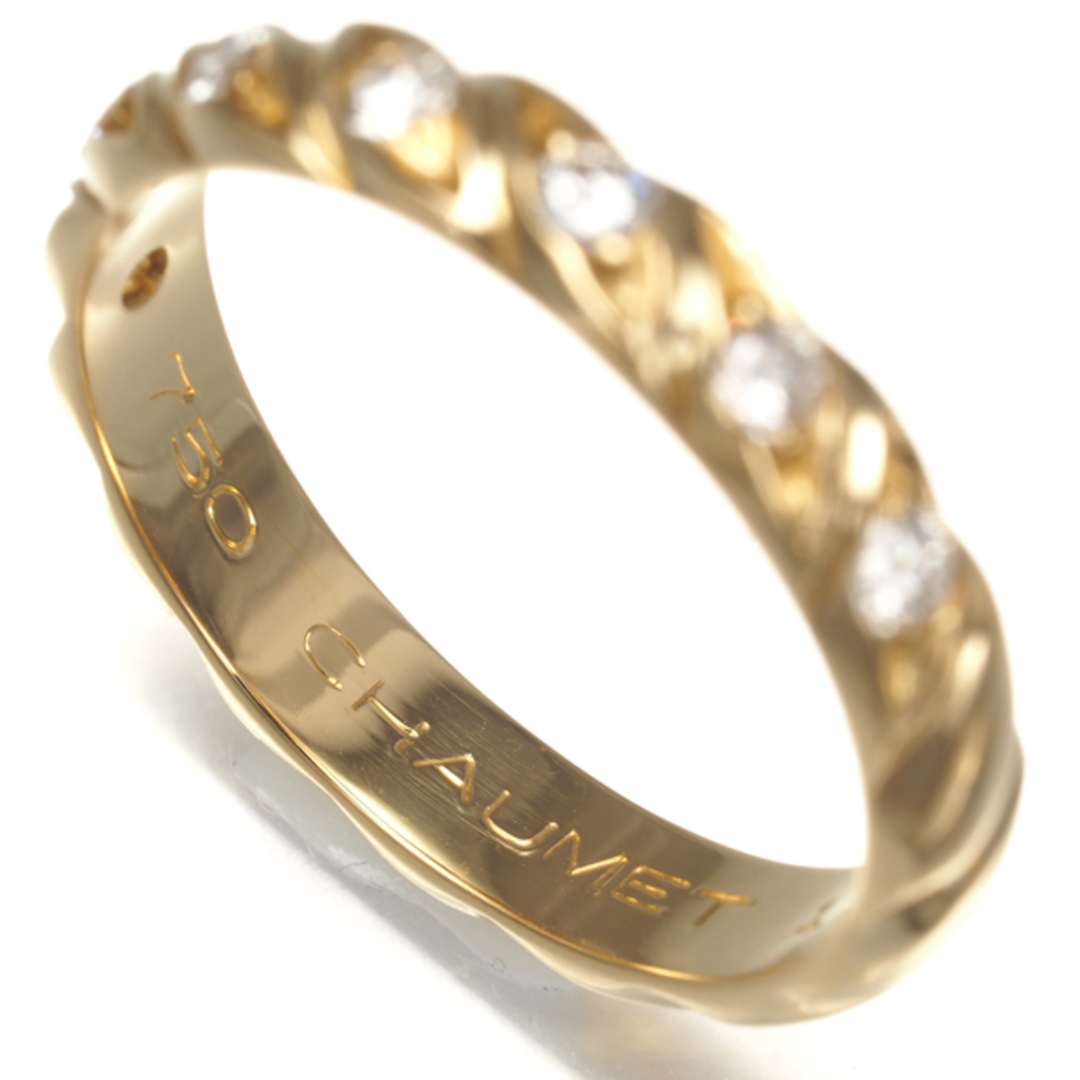 CHAUMET - ショーメ リング ダイヤ トルサード 7P 11号 K18YG の CHAUMET - ショーメ リング ダイヤ トルサード 7P 11号 K18YG の