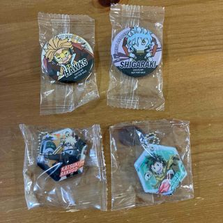 くら寿司 ビッくらポン 僕のヒーローアカデミア 缶バッジ キラキラチャーム 4点(キャラクターグッズ)