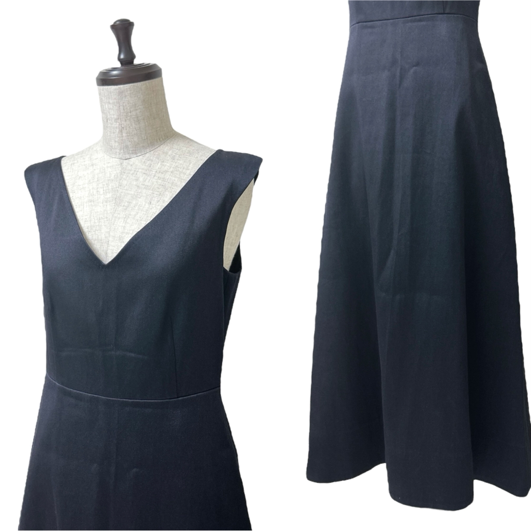 MADISON BLUE 参考定価10万 シルクロングワンピース ネイビー 1 MADISON BLUE 参考定価10万 シルクロングワンピース ネイビー 1