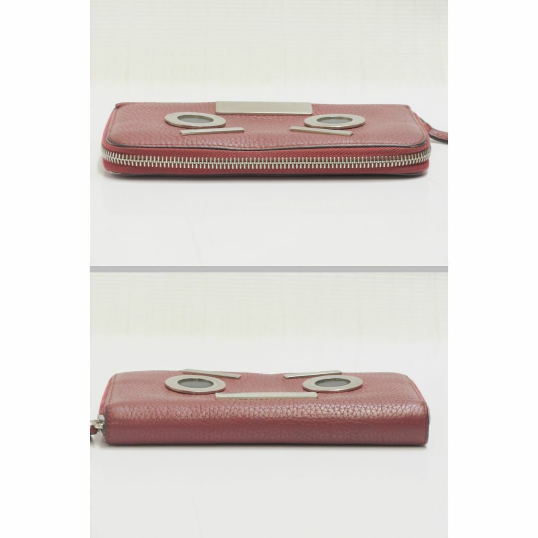 FENDI - フェンディ モンスター ラウンドファスナー 長財布 赤 FENDI - フェンディ モンスター ラウンドファスナー 長財布 赤