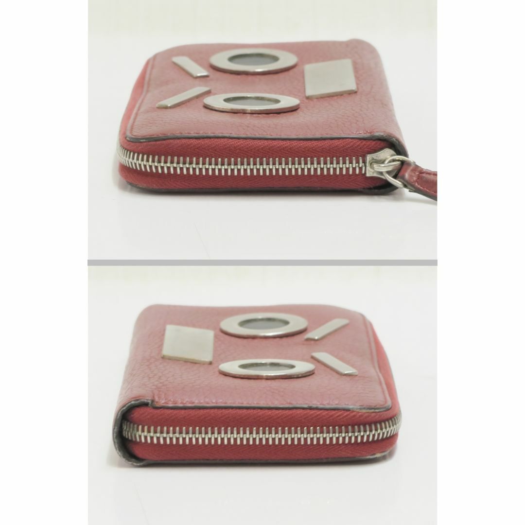 FENDI - フェンディ モンスター ラウンドファスナー 長財布 赤 FENDI - フェンディ モンスター ラウンドファスナー 長財布 赤