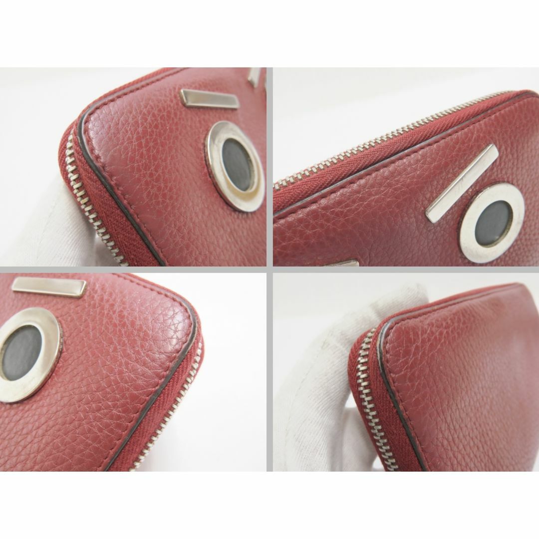 FENDI - フェンディ モンスター ラウンドファスナー 長財布 赤 FENDI - フェンディ モンスター ラウンドファスナー 長財布 赤
