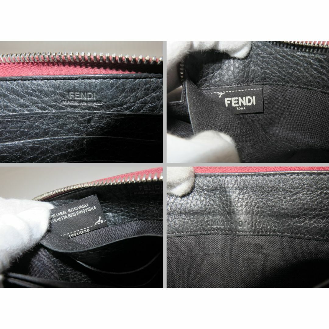 FENDI - フェンディ モンスター ラウンドファスナー 長財布 赤 FENDI - フェンディ モンスター ラウンドファスナー 長財布 赤