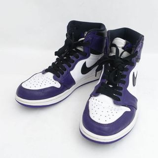 ナイキ(NIKE)のNIKE / ナイキ ◆JORDAN 1 RETRO HIGH OG COURT/パープル/26cm 555088-500 【メンズ/MEN/男性/ボーイズ/紳士】【靴/クツ/シューズ/SHOES】 メンズファッション【中古】 [0220496827](スニーカー)