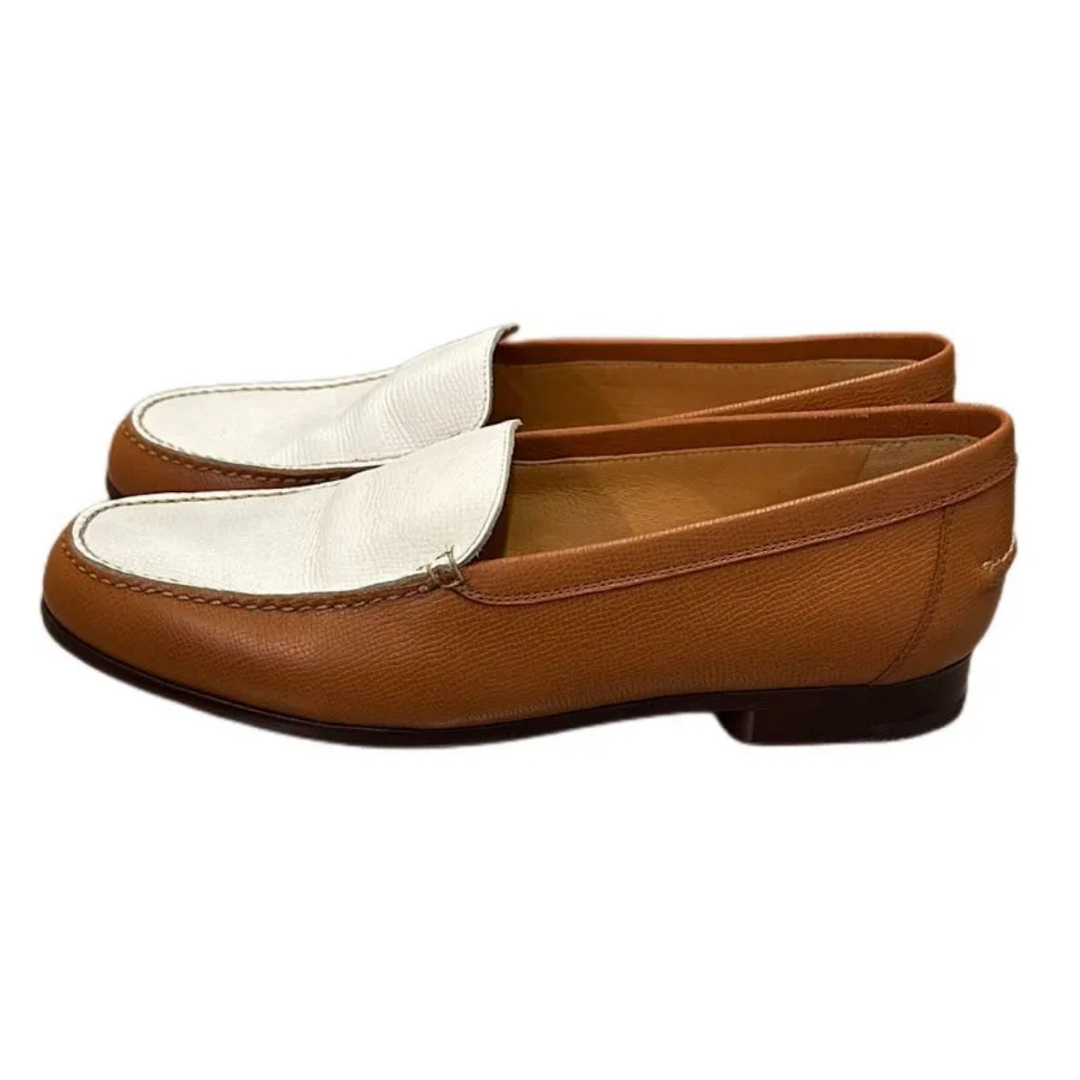 HERMES - HERMES エルメス レザー モカシン ローファー SIZE 39 HERMES - HERMES エルメス レザー モカシン ローファー SIZE 39