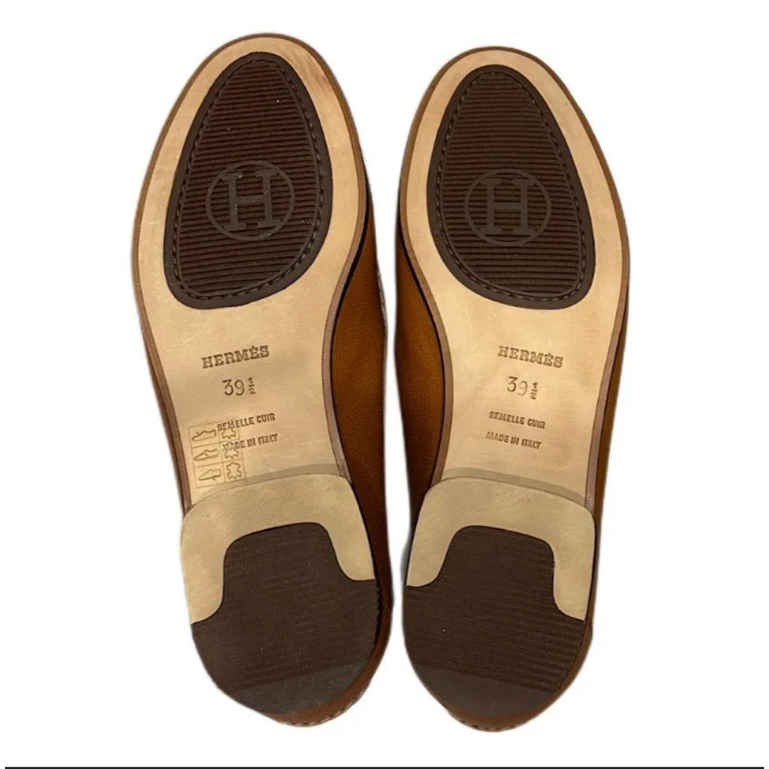 HERMES - HERMES エルメス レザー モカシン ローファー SIZE 39 HERMES - HERMES エルメス レザー モカシン ローファー SIZE 39