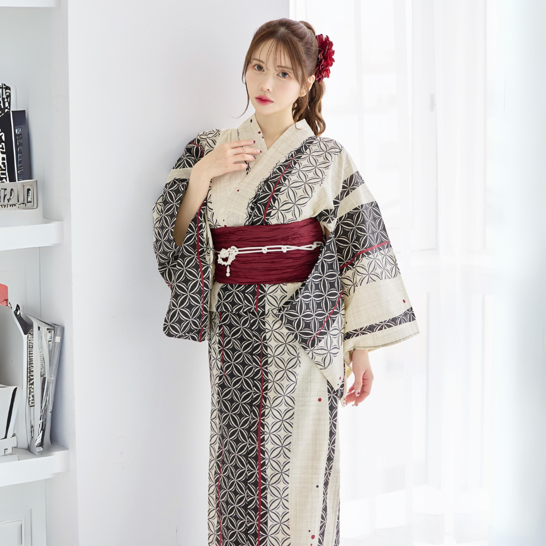 ANDANTE - 新品 4点 浴衣 セット 浴衣セット ゆかた レディース モノトーン 4Y-52
