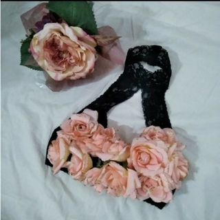 アパルトモンドゥーズィエムクラス(L'Appartement DEUXIEME CLASSE)のParis Vintage バーレスク 薔薇 造花 レース ビスチェ(キャミソール)