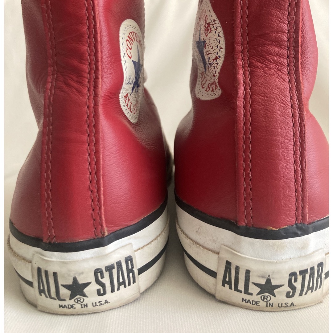 【美品】希少90’s コンバース オールスター USA製 ハイカットレザー 【美品】希少90’s コンバース オールスター USA製 ハイカットレザー