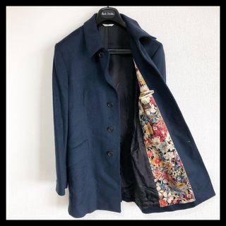 美品 カシミヤ混】ポールスミス×ロロピアーナステンカラーコート 美品 カシミヤ混】ポールスミス×ロロピアーナステンカラーコート