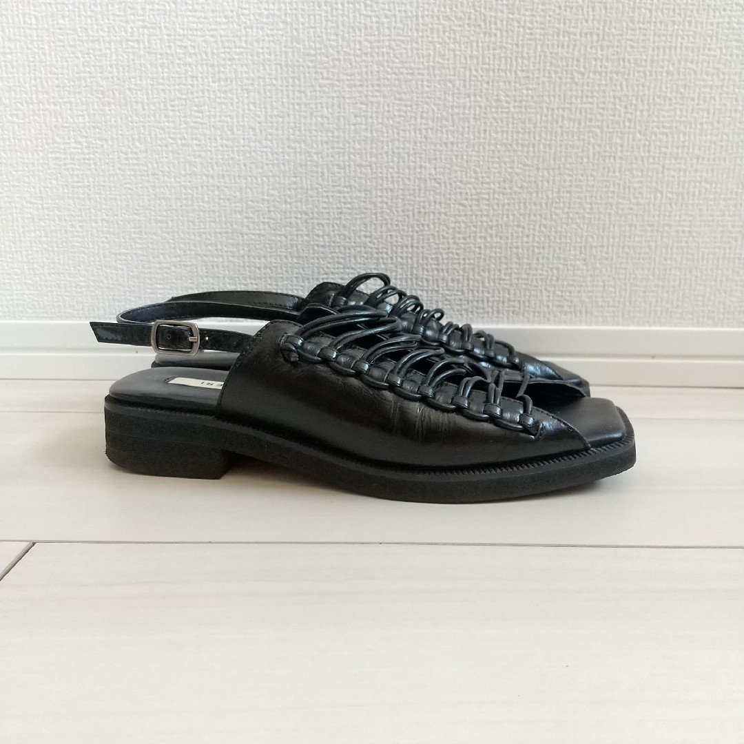 627)Ameri VINTAGE BUNDLING SANDAL ブラックMの通販 by snow 627)Ameri VINTAGE BUNDLING SANDAL ブラックMの通販 by snow