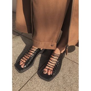 627)Ameri VINTAGE BUNDLING SANDAL ブラックMの通販 by snow 627)Ameri VINTAGE BUNDLING SANDAL ブラックMの通販 by snow