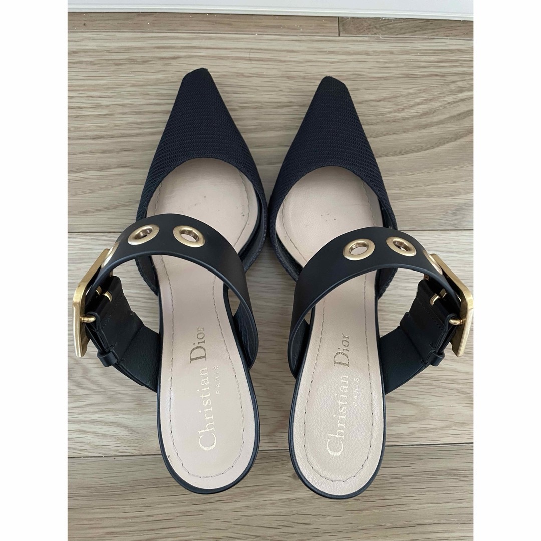 Dior - Dior ディオール ミュール パンプス 35.5 ブラックの通販 Dior - Dior ディオール ミュール パンプス 35.5 ブラックの通販