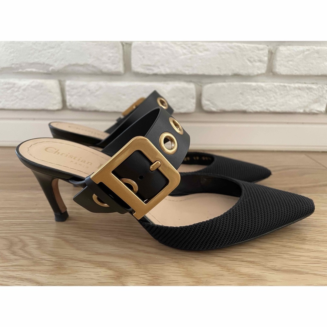 Dior - Dior ディオール ミュール パンプス 35.5 ブラックの通販 Dior - Dior ディオール ミュール パンプス 35.5 ブラックの通販