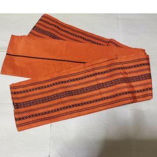 正絹 博多半巾帯　オレンジ(帯)