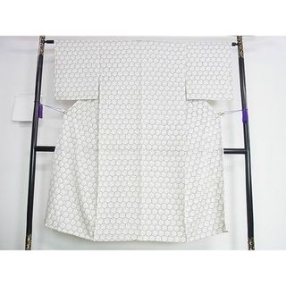 平和屋着物■上質な小紋　単衣　亀甲繋ぎ　逸品　DAAG2105ic(着物)