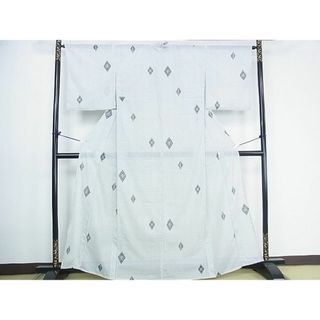 平和屋着物■夏物　小紋　絽　花菱文　洗える着物　DAAF2948wb(着物)