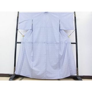 平和屋着物■夏物　小紋　麻の葉文様　洗える着物　DAAE3743fe(着物)