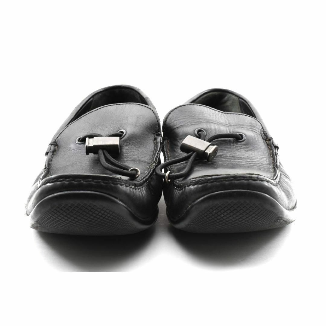 PRADA - プラダスポーツ レザーシューズ ローファー 黒 絞り紐 PRADA - プラダスポーツ レザーシューズ ローファー 黒 絞り紐