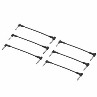 【数量限定】uxcell ギターパッチケーブル 6 mm TRS 直角ペダル楽器(楽器のおもちゃ)