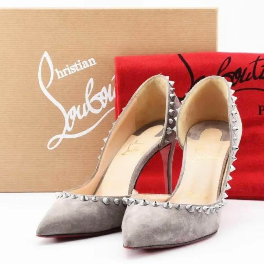 クリスチャンルブタンChristian Louboutinスウェードパンプス灰 クリスチャンルブタンChristian Louboutinスウェードパンプス灰