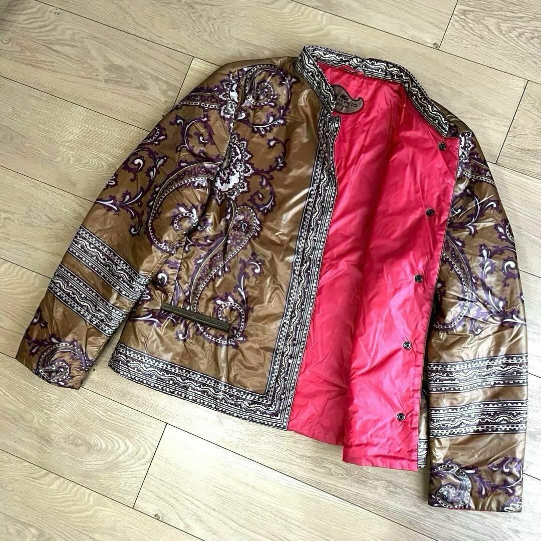 ETRO - ETRO エトロ 総柄ペイズリー ブラウン 中綿ジャケット ETRO - ETRO エトロ 総柄ペイズリー ブラウン 中綿ジャケット