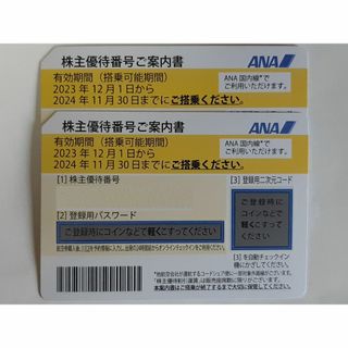 ANA  株主優待券 2枚(航空券)
