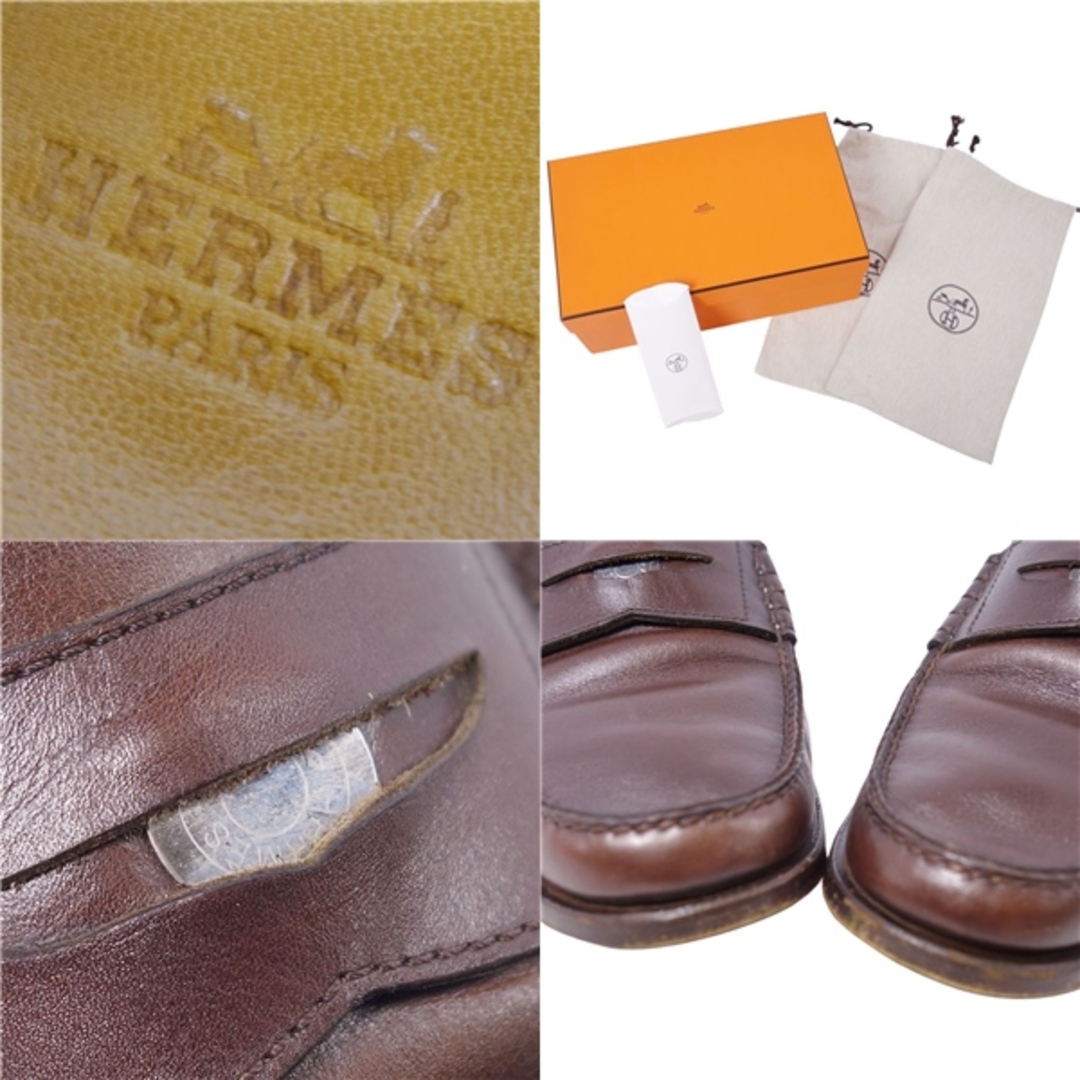 HERMES - 美品 エルメス HERMES ローファー モカシン コイン HERMES - 美品 エルメス HERMES ローファー モカシン コイン