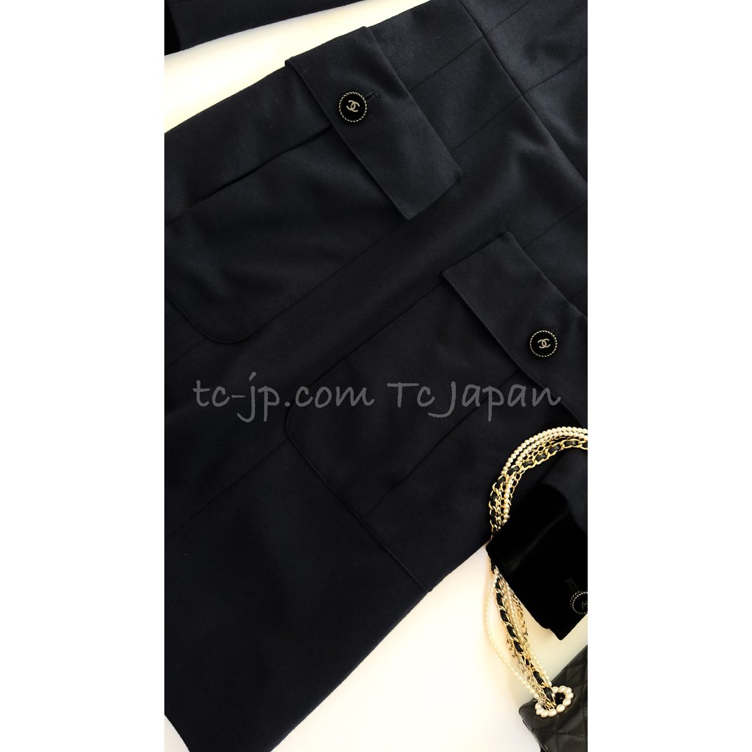 CHANEL - 100万 シャネル ワンピース CHANEL ダークネイビー CHANEL - 100万 シャネル ワンピース CHANEL ダークネイビー