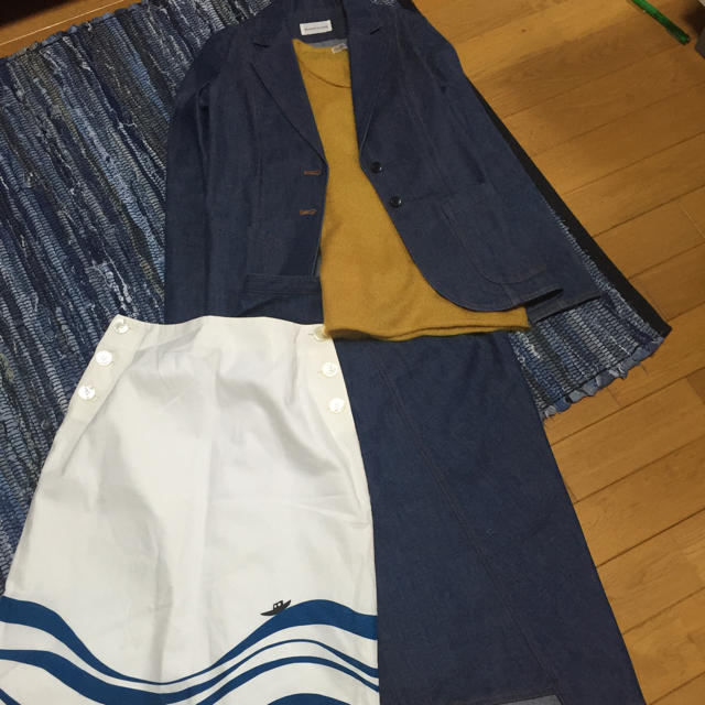TSUMORI CHISATO(ツモリチサト)のツモリチサト上下とメルローズクリアースカート4点 レディースのジャケット/アウター(Gジャン/デニムジャケット)の商品写真
