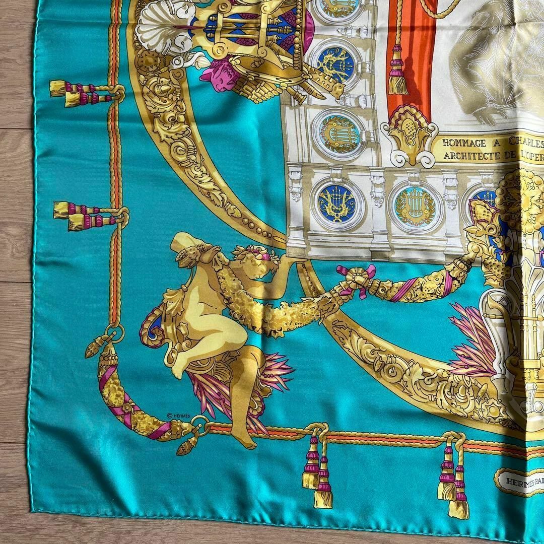HERMES - HERMES エルメス カレ90 大判シルクスカーフ シャルル HERMES - HERMES エルメス カレ90 大判シルクスカーフ シャルル