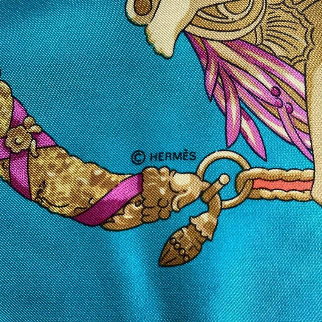 HERMES - HERMES エルメス カレ90 大判シルクスカーフ シャルル HERMES - HERMES エルメス カレ90 大判シルクスカーフ シャルル