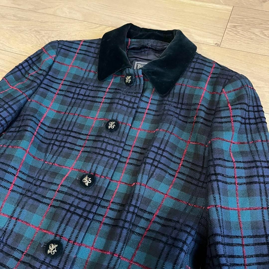BURBERRY - バーバリー 付け襟 スカートスーツ タータンチェック BURBERRY - バーバリー 付け襟 スカートスーツ タータンチェック