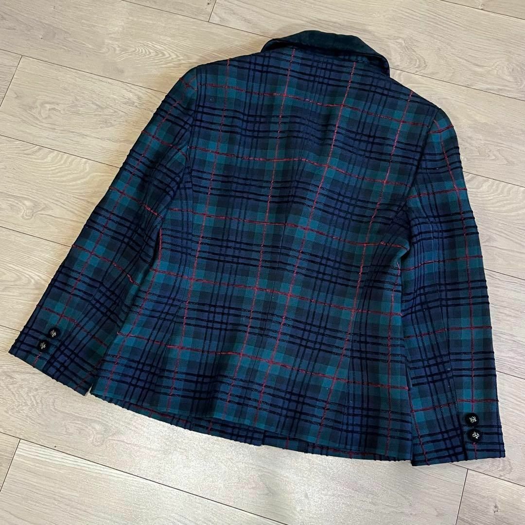 BURBERRY - バーバリー 付け襟 スカートスーツ タータンチェック BURBERRY - バーバリー 付け襟 スカートスーツ タータンチェック