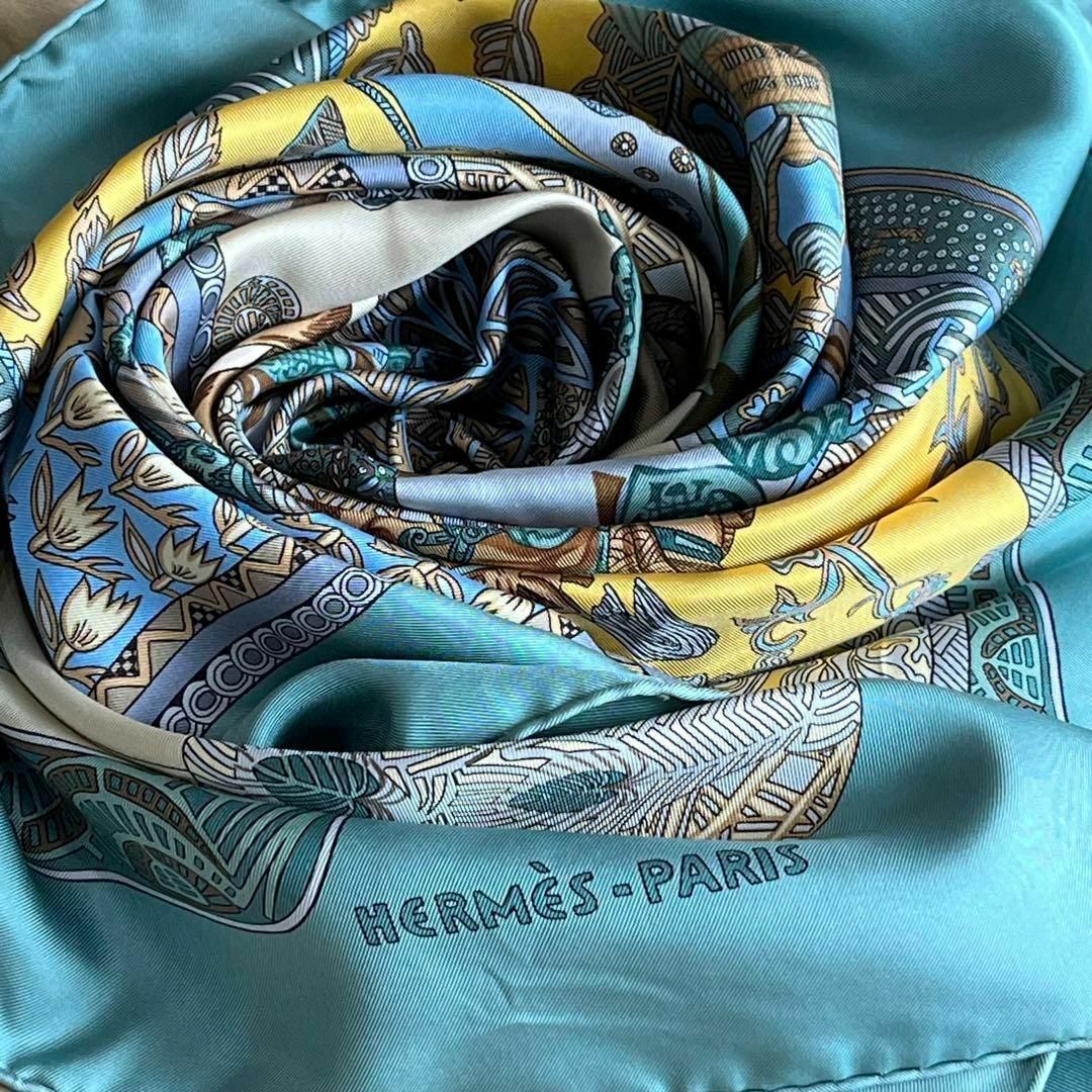 HERMES - エルメス シルクスカーフ カレ90 ステップ美術 ART des HERMES - エルメス シルクスカーフ カレ90 ステップ美術 ART des