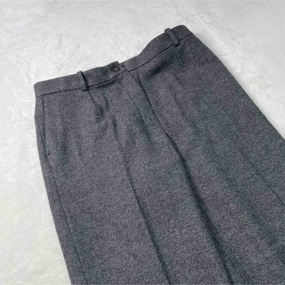 HERMES マルジェラ期 ツイード ウールカシミヤ スラックス グレー 42 HERMES マルジェラ期 ツイード ウールカシミヤ スラックス グレー 42