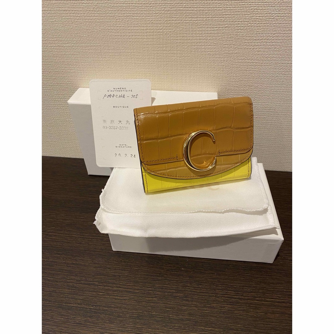 クロエ Chole 3つ折り財布 クロコ型押し クロエ Chole 3つ折り財布 クロコ型押し