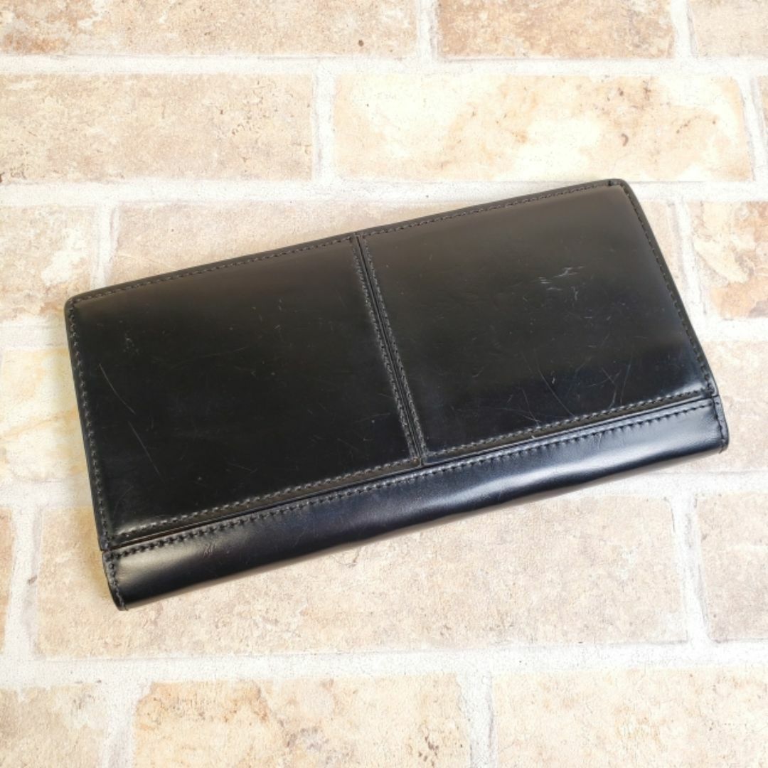 ミッソーニ Missoni ☆ コードバン レザー 長札入 長財布 ブラック ミッソーニ Missoni ☆ コードバン レザー 長札入 長財布 ブラック