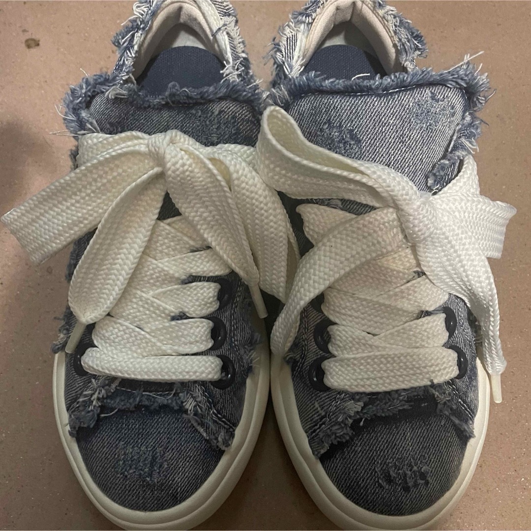 ZARA - ZARA 厚底 デニムスニーカー 37 24センチの通販 by みこ ZARA - ZARA 厚底 デニムスニーカー 37 24センチの通販 by みこ