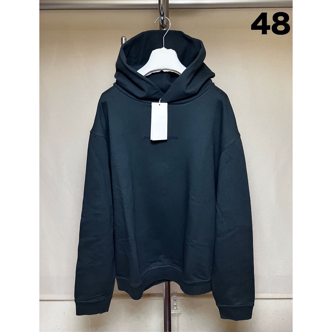 Maison Margiela（旧Maison Martin Margiela） - 新品 48 マルジェラ 24ss 反転ロゴ パーカー 黒黒 6693