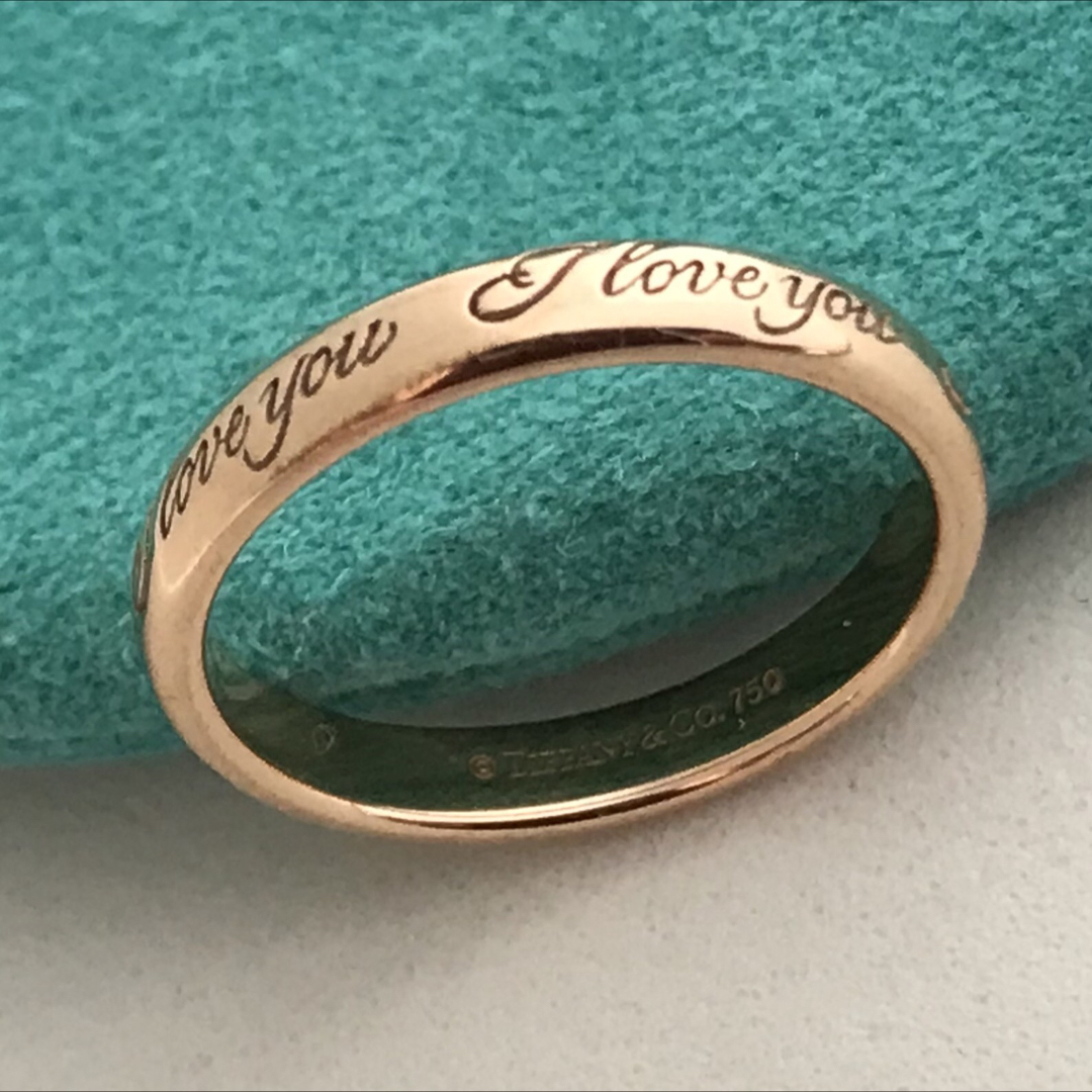 Tiffany & Co. - Tiffany K18YG アイラブユーリング 10号 美品の Tiffany & Co. - Tiffany K18YG アイラブユーリング 10号 美品の