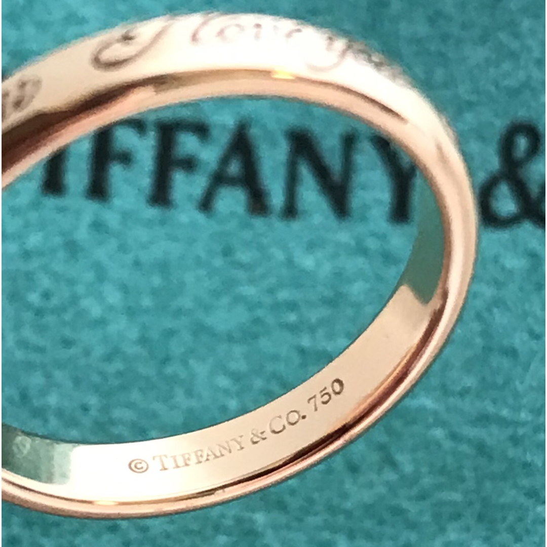Tiffany & Co. - Tiffany K18YG アイラブユーリング 10号 美品の Tiffany & Co. - Tiffany K18YG アイラブユーリング 10号 美品の